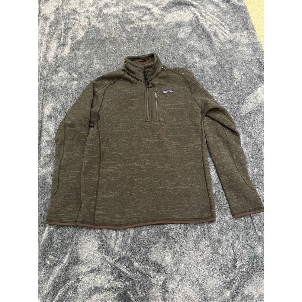 Patagonia Men’s Medium Brown Heather 1/4 Zip Performance Fleece Pullover